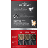 Schwarzkopf Brilliance 95 Smoky Grey hair colour tube showcasing vibrant grey shade, Diamond Gloss Sealer, and easy application.