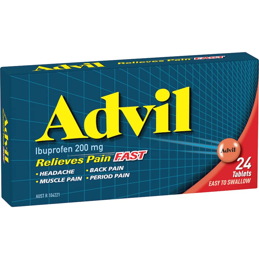 Advil Ibuprofen 200mg tablets for fast pain and fever relief from headaches, muscle soreness, arthritis, and more.