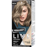 Schwarzkopf Live Colour Permanent Hair Colour in Medium Ash Blonde for vibrant, long-lasting color and perfect grey coverage.