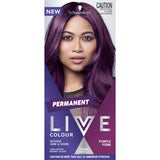 Vibrant purple permanent hair dye designed for long-lasting color and nourishing care, ideal for all hair types.