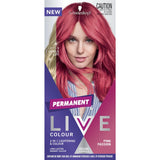 Vibrant pink permanent hair color with 2-in-1 lightening formula, vegan and anti-brassiness for bold, long-lasting results.