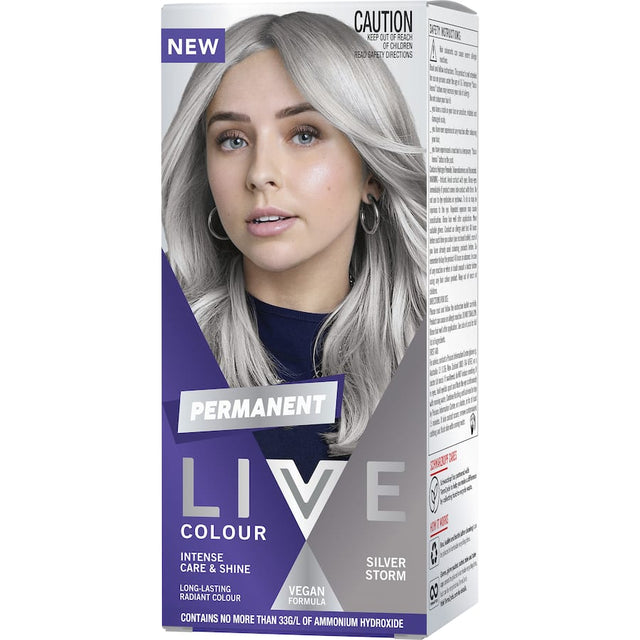 Vibrant silver hair colour with perfect grey coverage and vegan formula for long-lasting shine and intense nourishment.