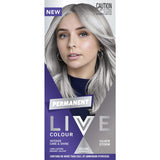 Schwarzkopf Live Colour Permanent Hair Colour in Silver Storm offers vibrant, long-lasting grey coverage with a vegan formula.