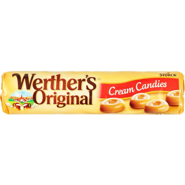 Werther's Original Toffees: creamy caramel candies with rich buttery flavor, crafted from real butter and fresh cream.