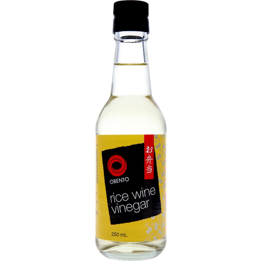 Obento Vinegar Rice Wine bottle, ideal for elevating sushi, marinades, and dressings with its tangy, sweet flavor.