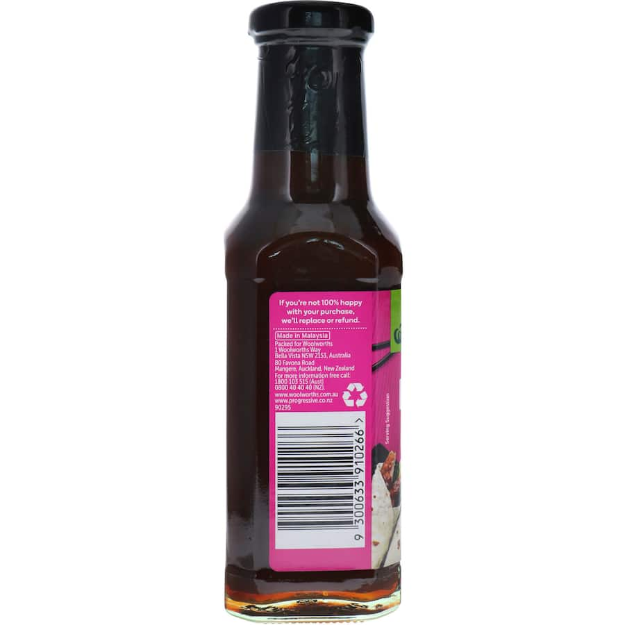 Woolworths Hoisin Sauce: a sweet, savory, and spicy blend for marinades and stir-fries, free from MSG and artificial additives.