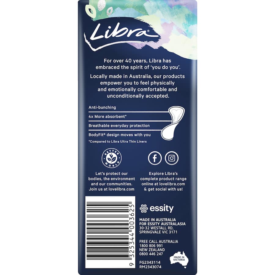 Libra Liners Extra Protect: ultra-absorbent menstrual liners offering comfort, odour control, and a secure fit for all-day freshness.