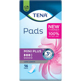 TENA Mini Pads Long Length for discreet, reliable protection against light bladder leakage, designed for women's comfort and confidence.