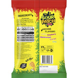 Colorful Sour Patch Kids lollies in a value pack, offering a chewy blend of sour and sweet fruity flavors for all ages.