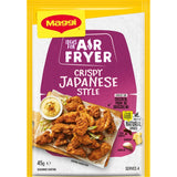 Crispy Japanese-style seasoned coating for air frying, featuring soy, ginger, and garlic flavors, perfect for healthy meals.