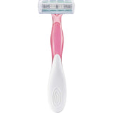 BIC Soleil Comfort Scented women's razor with four moveable blades, pivoting head, and Shea Butter strip for a smooth, citrus-scented shave.