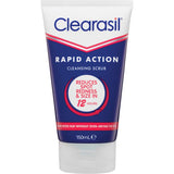 Clearasil Ultra Rapid Action Cleanser Deep Pore Scrub targets acne, reducing redness and size in 12 hours for clearer skin.