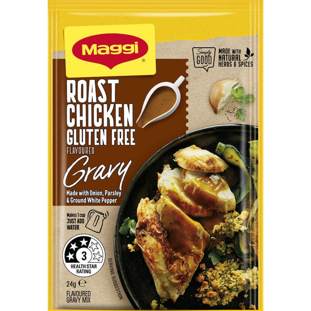 Savory Maggi Gravy Mix Roast Chicken Gluten Free for effortless, rich gravy in one step, perfect for family meals.