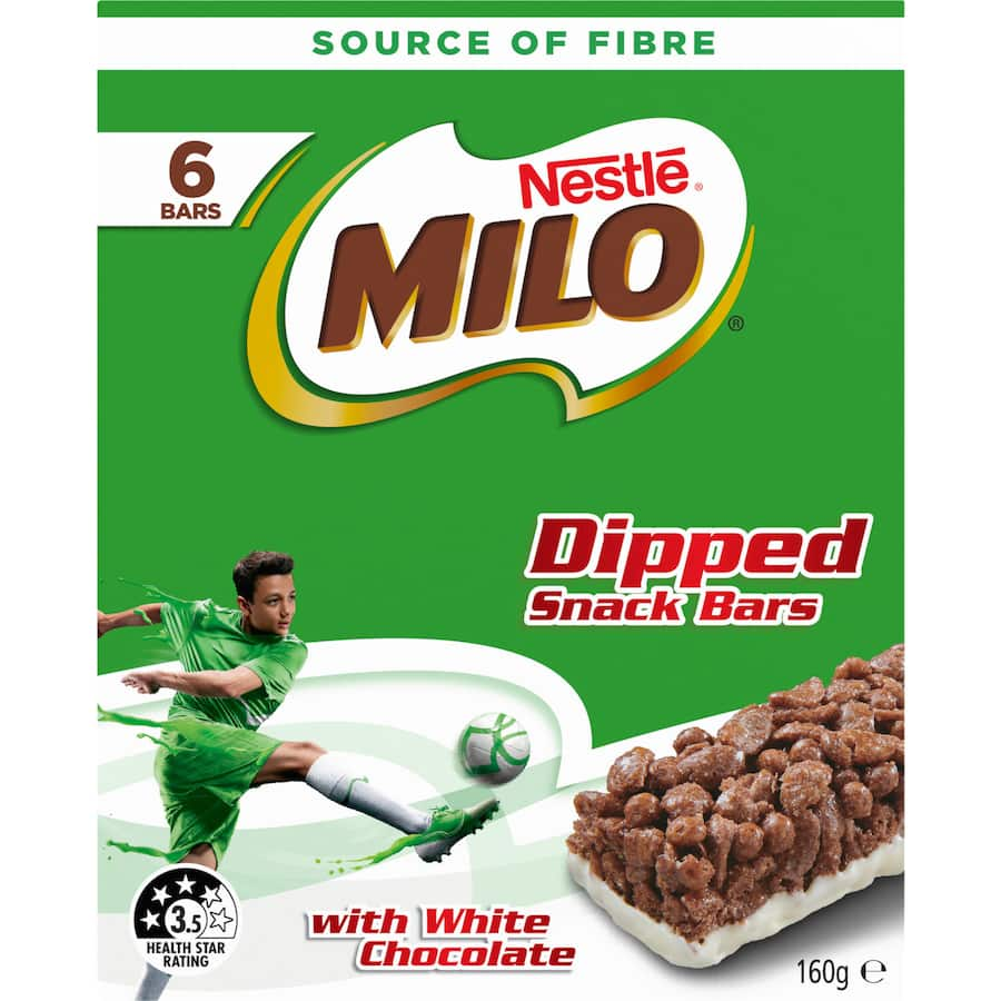 Nutritious Nestle Cereal Bars Milo with chocolate flavor, perfect on-the-go snack, individually wrapped for convenience.