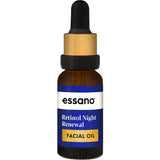 Essano Facial Oil Retinol Night Renewal: luxurious anti-aging elixir with Bakuchiol and Vitamin C for youthful, radiant skin.