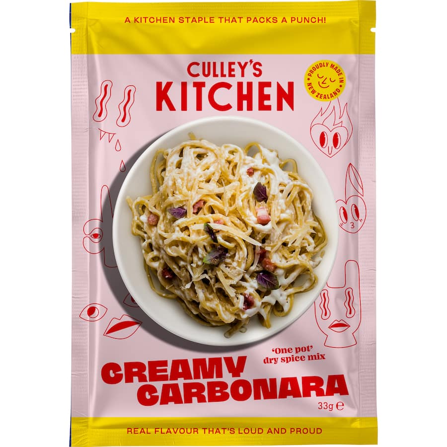 Culley's Kitchen creamy carbonara base, ideal for quick, rich pasta dishes with authentic homemade flavor.