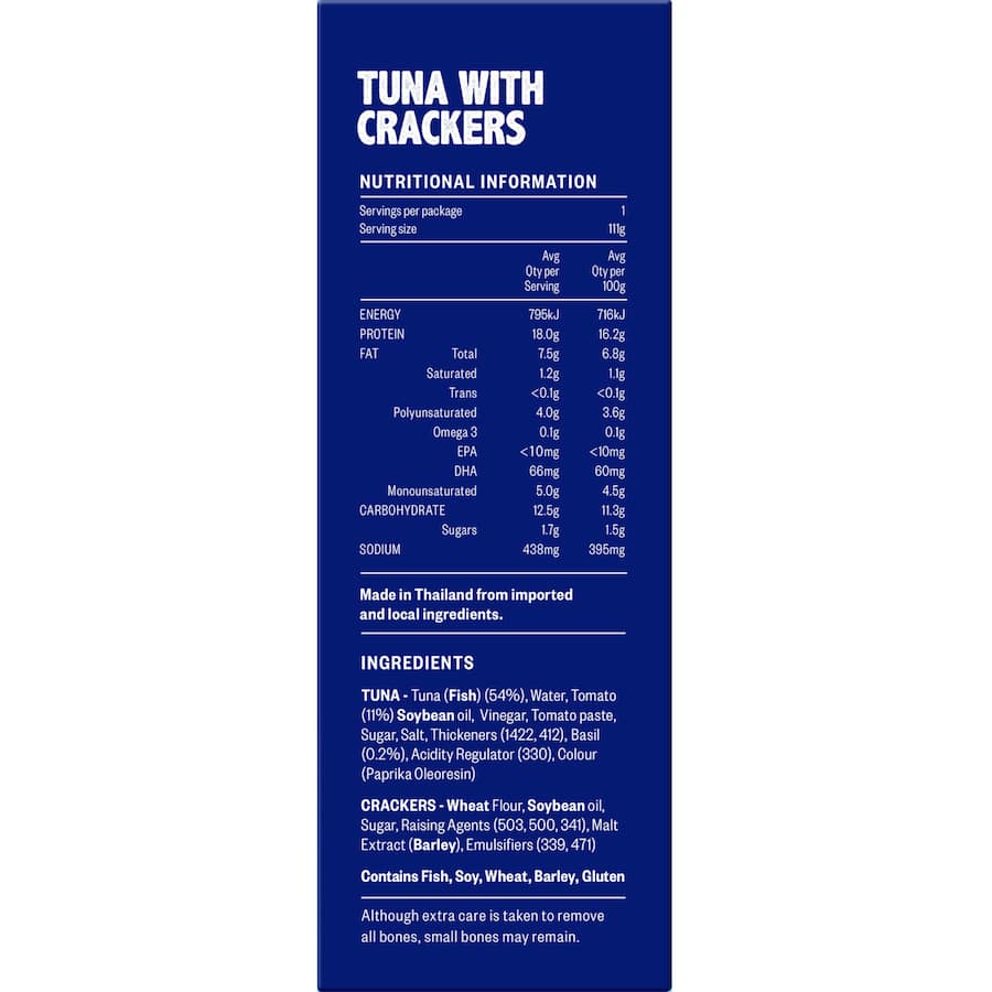 Sealord Tuna & Crackers with Tomato & Basil, a convenient, protein-rich snack for busy lifestyles.