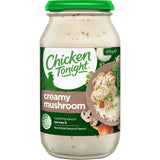 Creamy Mushroom cooking sauce by Chicken Tonight, featuring rich flavors and real mushrooms for delicious chicken dishes.