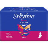Stayfree Ultra Thin Pads Super Wings 20pack