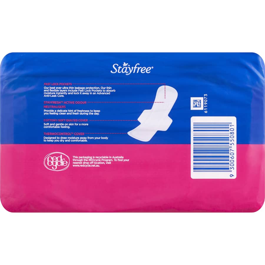 Stayfree Ultra Thin Pads Super Wings 20pack