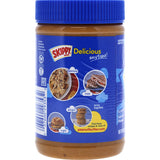 Skippy Peanut Butter Super Chunk jar, showcasing rich texture with crunchy peanuts, ideal for spreads, smoothies, and baking.