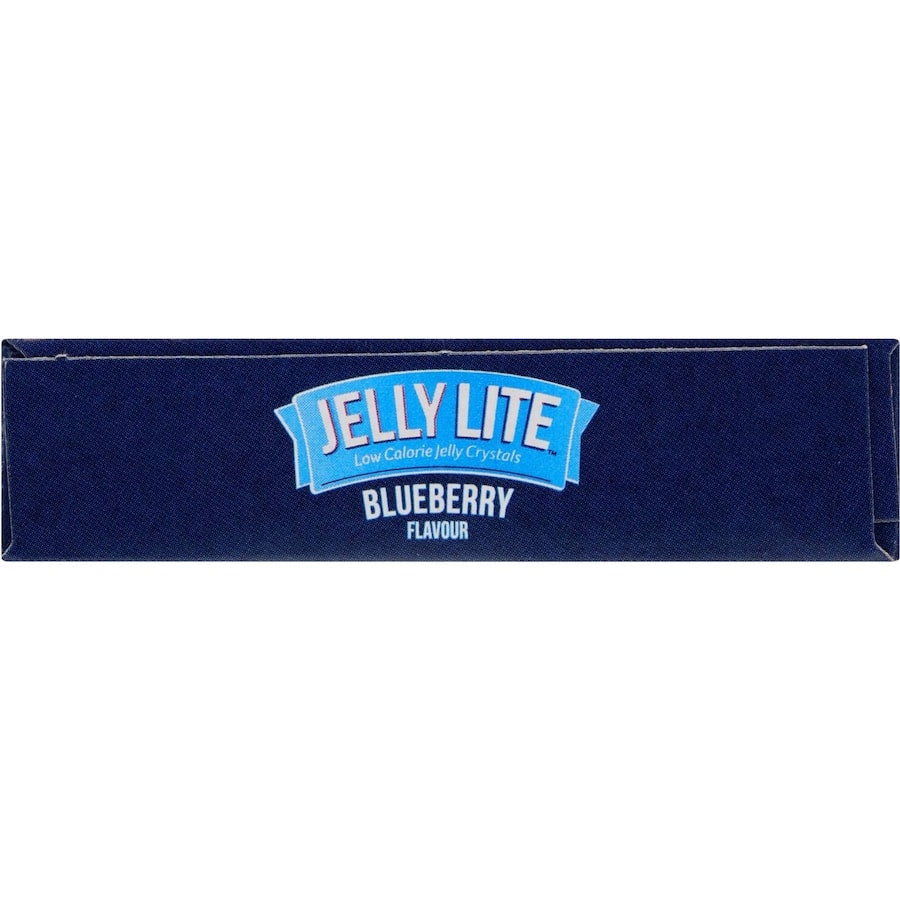 Aeroplane Jelly Lite Crystals in Blueberry flavor, low sugar, perfect for healthy desserts and guilt-free indulgence.