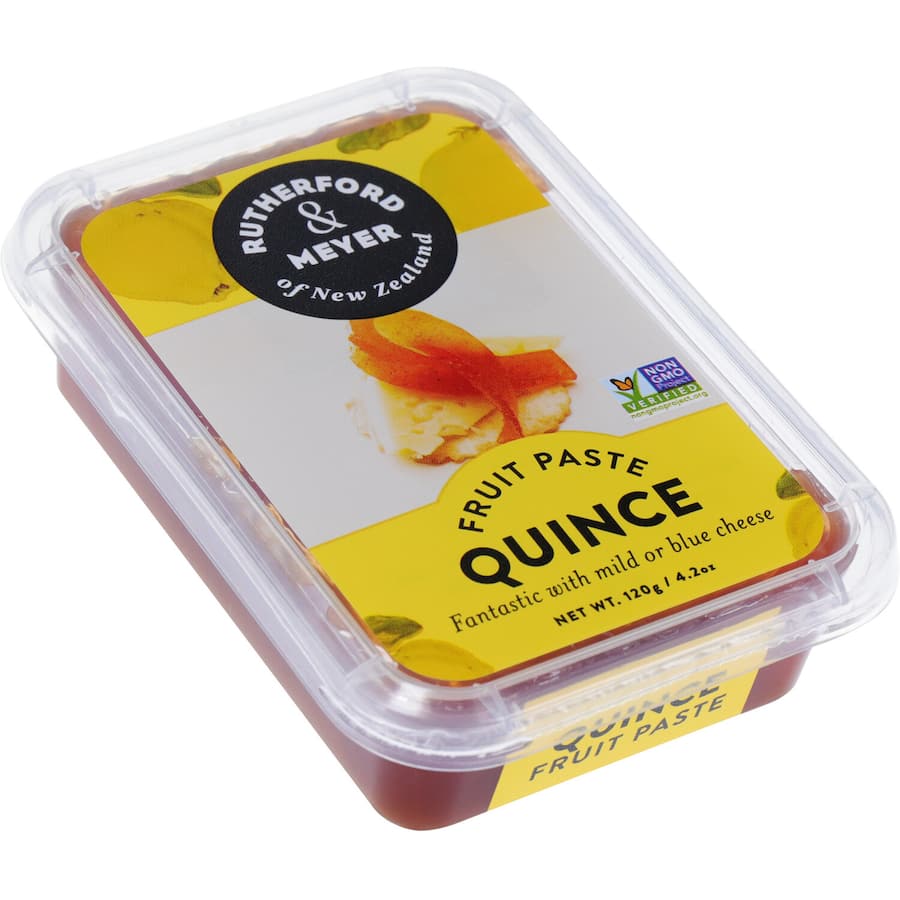 Gourmet Rutherford & Meyer Quince Paste, ideal for elevating cheese boards and enhancing savory and sweet dishes.