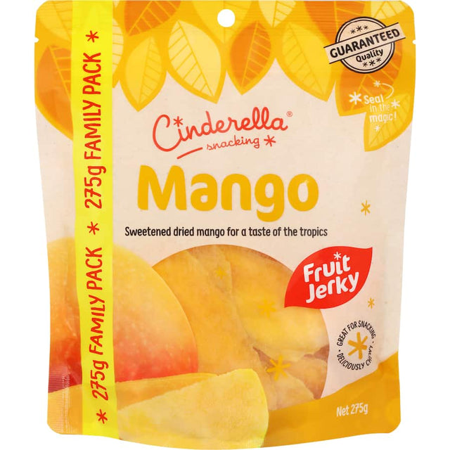 Cinderella Dried Mango: Chewy, flavorful mango slices, perfect for snacking or baking, free from additives.