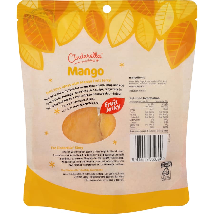 Cinderella Dried Mango slices showcasing vibrant color, perfect for snacking or baking with natural sweetness and no additives.