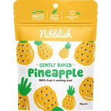 Nibblish Pineapple Gently Baked: 100% natural, gluten-free, and vegan pineapple snacks in a resealable pouch for healthy on-the-go snacking.