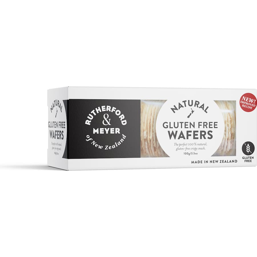 Crispy gluten-free rice wafers from New Zealand, perfect for dips or as a standalone snack. Enjoy guilt-free crunch!