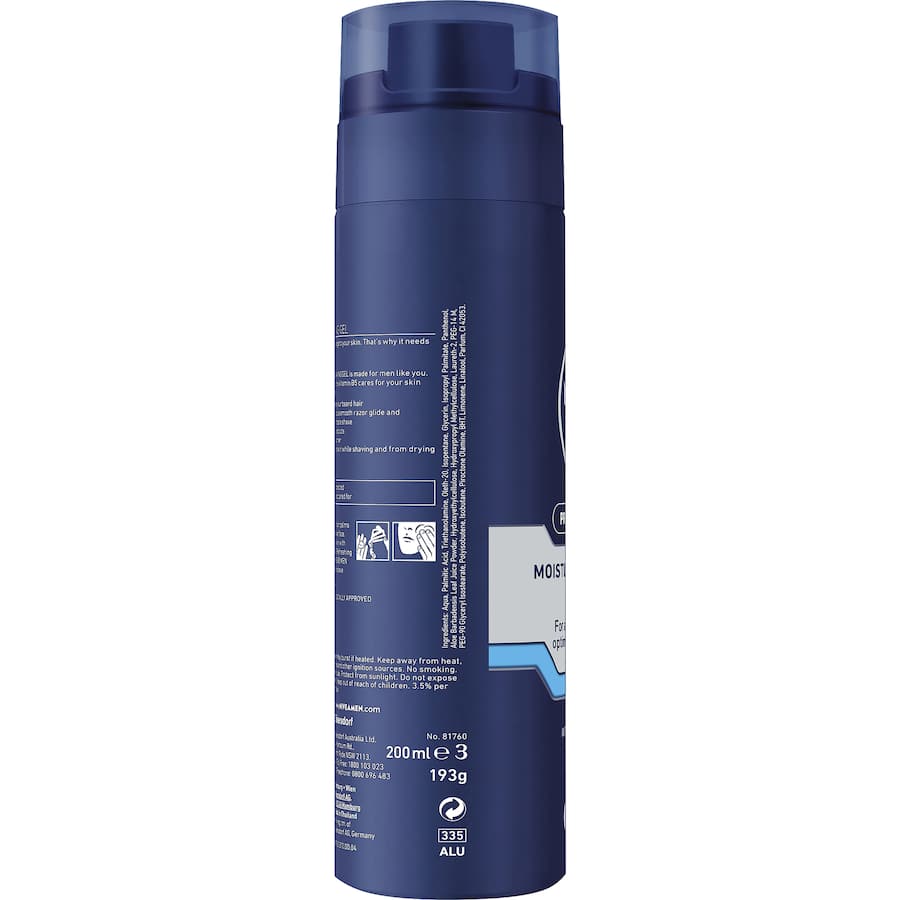 Nivea Men Moisturising Shaving Gel with Aloe Vera for a smooth, close shave and skin hydration, ideal for daily use.