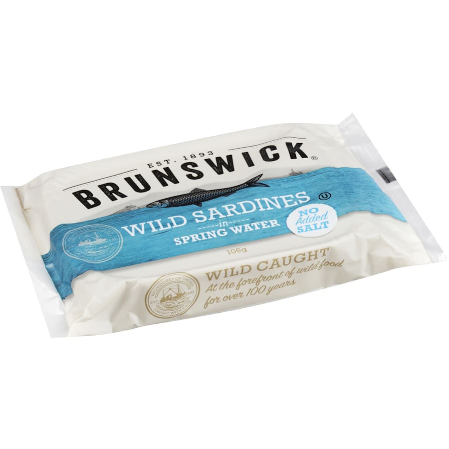 Brunswick Sardines In Water No Salt Tear tab can 106g