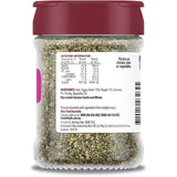 A glass shaker jar of Masterfoods Tuscan Seasoning featuring garlic, pepper, and rosemary for authentic Italian flavor.