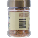 Glass jar of Masterfoods Moroccan Seasoning featuring turmeric, paprika, and cumin for flavorful North African dishes.