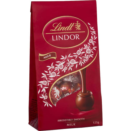 Lindt Lindor Milk Chocolate Sharepack featuring creamy milk filling in a delicate chocolate shell, perfect for sharing and indulging.