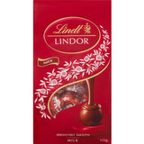 Lindt Lindor Milk Chocolate Sharepack features smooth melting milk filling in a delicate chocolate shell, ideal for sharing.