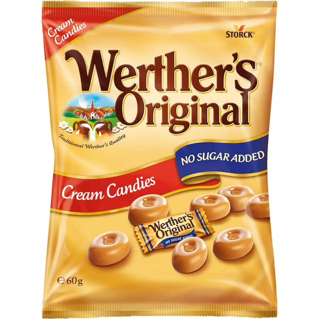 Werther's Original Toffee Sugar Free offers rich, creamy toffee flavor without sugar, perfect for guilt-free indulgence.