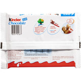 Individually wrapped Kinder Chocolate Bar Milk with creamy filling, perfect treat for chocolate lovers on the go.