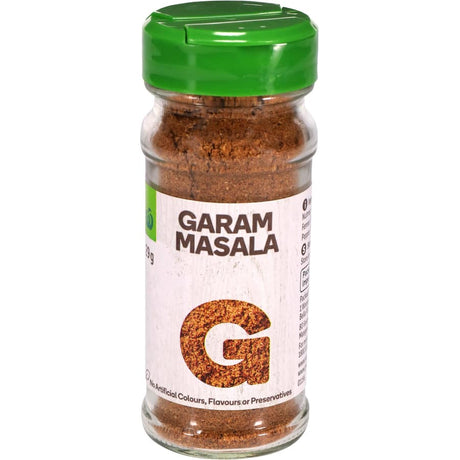 Woolworths Garam Masala 29g spice blend, perfect for rich Indian curries and flavorful dishes, with no artificial additives.