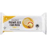 Ceres Organics Brown Rice Crackers with cheese flavor, gluten-free, nutritious, perfect for snacking or parties.