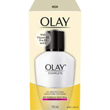 Olay Complete UV Protection Moisturizing Lotion with SPF 15, ideal for normal to dry skin, hydrates and shields from UV rays.