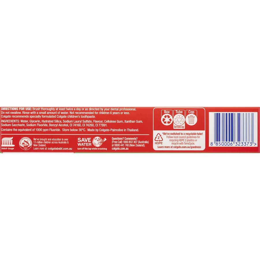 Colgate Triple Action Toothpaste with mint flavor offers cavity protection, stain removal, and long-lasting fresh breath.