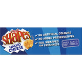 Crunchy Arnott's Shapes Crackers in bold nacho cheese flavor, perfect for snacking, sharing, and elevating any occasion.