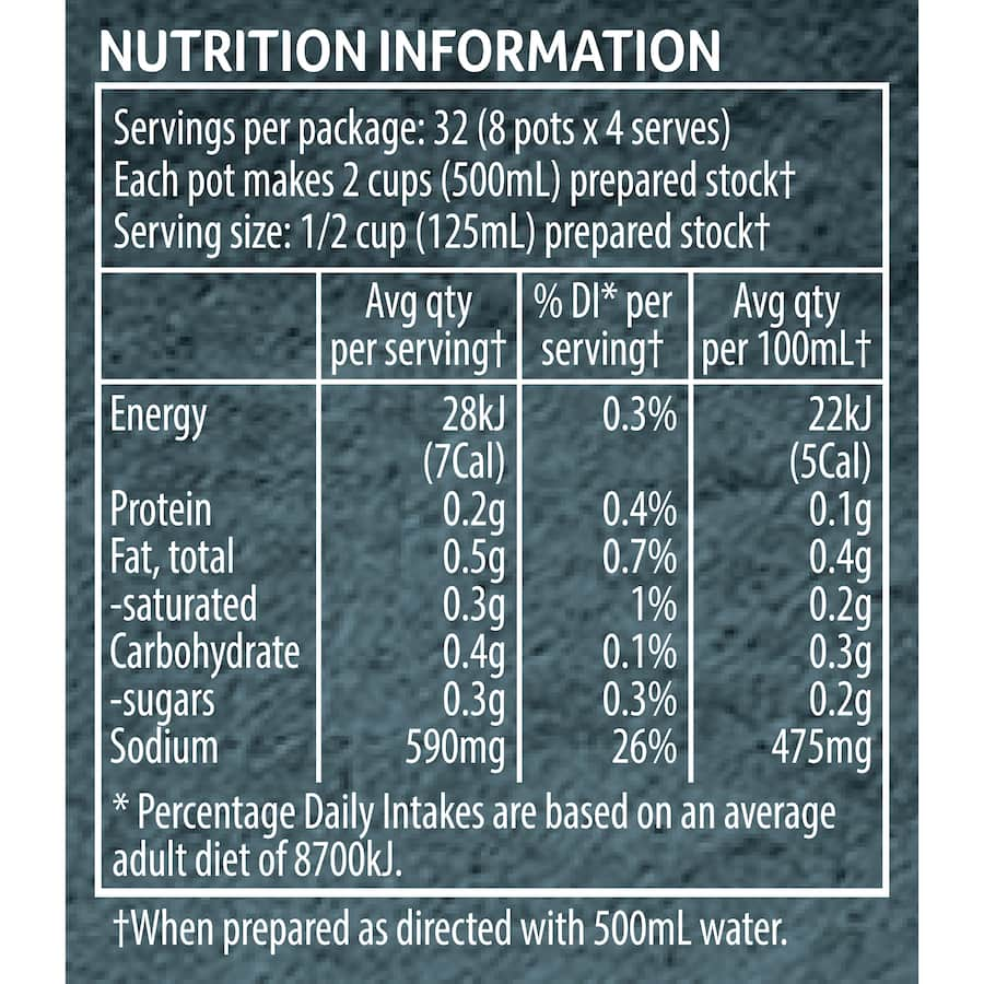 Continental Chicken Stock Pot Concentrate pack featuring 8 pods, delivering rich, additive-free chicken flavor for versatile cooking.