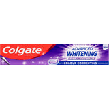 Colgate Advanced Whitening Toothpaste Purple with color-correcting technology for a bright smile and daily stain protection.