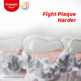 Colgate Total Plaque Release Toothpaste in Reviving Cool Mint, designed to strengthen gums and freshen breath with antibacterial properties.