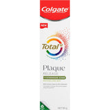 Colgate Total Plaque Release Toothpaste in Reviving Cool Mint, designed for stronger gums and effective plaque control.