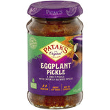 Patak's Pickle Eggplant: a versatile Indian brinjal pickle with spices, perfect for dips, sandwiches, and enhancing meals.