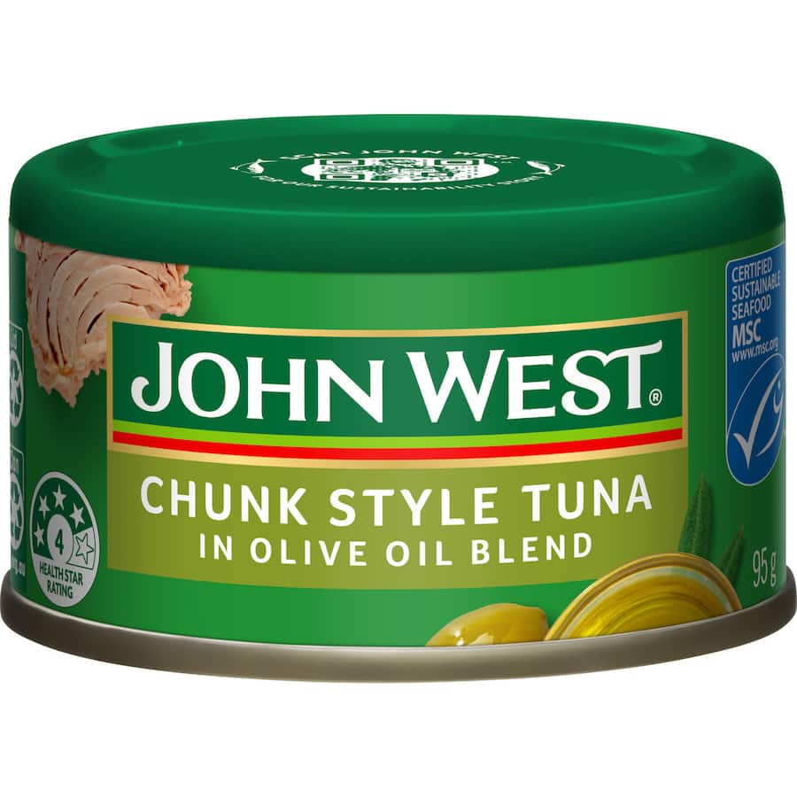 Chunky tuna in olive oil blend, rich in flavor, perfect for salads, wraps, and pasta dishes, packed with Omega-3.